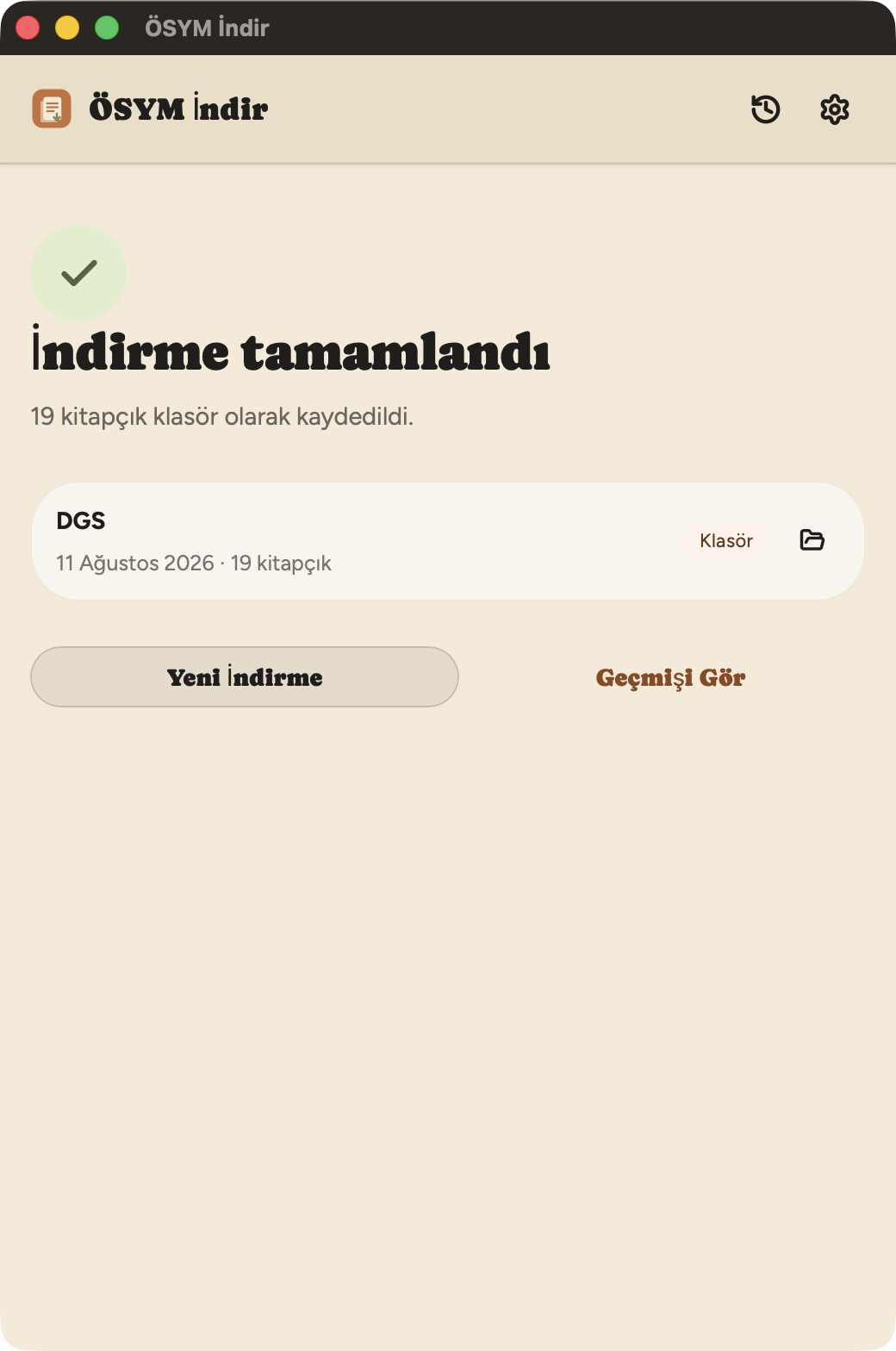 Tamamlandı